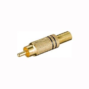 Goobay 11281 Cinch-Stecker Farbversion: Schwarz VPE Bulk Mindestbestellmenge 10