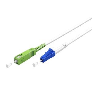 Goobay 59608 Glasfaserkabel (FTTH), Singlemode (OS2) White, (Simplex), 1 m VPE Bulk Mindestbestellmenge 1