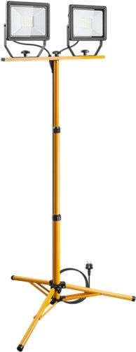 Goobay 49984 LED-Baustrahler mit Teleskopstativ, 2x 50 W :