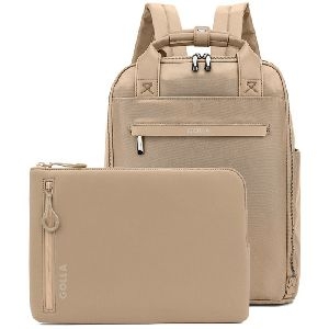 Golla 76470 Set aus Rucksack und Laptop-Sleeve 15 Zoll, Coffee passend für Geräte bis: 38 cm