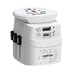 Skross 61663 World Adapter PRO Light USB AC30PD VPE Retail Box Mindestbestellmenge 1