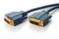 Clicktronic 70336 DVI-Kabel, 10 m - Premium-Kabel | 1x DVI-D-Stecker Dual-Link (24+1) 1x DVI-D-St