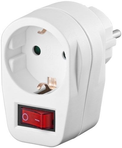Goobay 68906 Schutzkontaktsteckdose mit Schalter, 16 A VPE Bulk Mindestbestellmenge 1