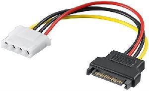 Goobay 93634 PC-Stromkabel/Stromadapter, SATA-Buchse zu 5.25-Buchse VPE Bulk Mindestbestellmenge 1