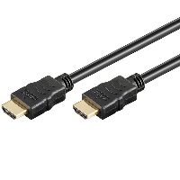 Goobay 60619 Series 2.0 LC High-Speed-HDMI™-Kabel mit Ethernet, 0.5 m, Schwarz - HDMI™-Stecker (Typ