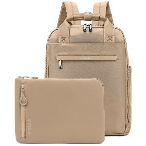 Golla 76469 Set aus Rucksack und Laptop-Sleeve 14 Zoll, Coffee passend für Geräte bis: 35.5 cm