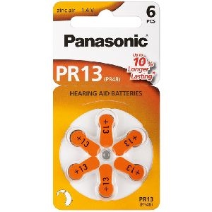 Panasonic 48831 V13/PR48 (PR13) Batterie, 6 Stk. Blister :