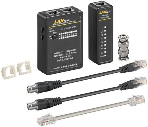 Goobay 93010 Netzwerk-Kabeltester-Set VPE Retail Box Mindestbestellmenge 1