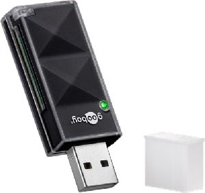 Goobay 95682 USB 2.0 Kartenlesegerät Farbversion: Schwarz