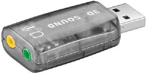 Goobay 95451 USB 2.0 Soundkarte Farbversion: Transparent