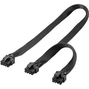 Goobay 59714 Netzteil-Kabel 8-Pin-Stecker auf Dual 6+2-Stecker für PCIe VPE Bulk Mindestbestellmenge 1