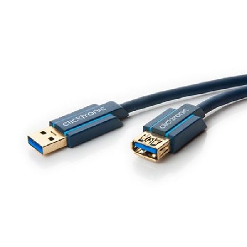Clicktronic 70120 USB-A-Verlängerungskabel VPE Retail Box Mindestbestellmenge 1