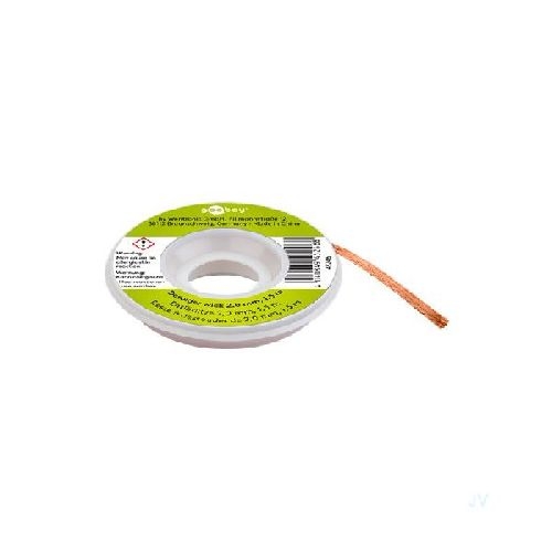 Goobay 45246 Entlötlitze 2 mm zur Entfernung von Lötzinn an Lötstellen 1,5 m VPE Bulk Mindestbestellmenge 1
