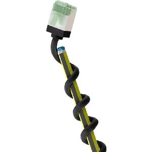 Goobay 74354 Ultraflexibles CAT 8.1 Patchkabel, slim, U/FTP, schwarz VPE Cable Tag Mindestbestellmenge 1
