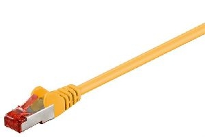 Goobay 95483 CAT 6 Patchkabel, S/FTP (PiMF), gelb VPE Cable Tag Mindestbestellmenge 1