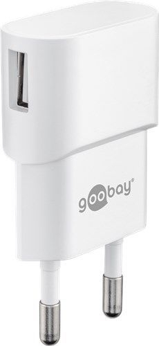 Goobay 44948 USB-A Ladegerät (5 W) weiß VPE Retail Polybag Mindestbestellmenge 1