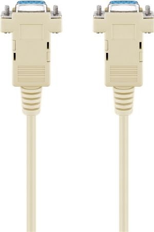 Goobay 68484 D-SUB 9 pin Anschlusskabel, Buchse/Buchse, seriell Nullmodem Kabellänge: 2 m VPE Cable Tag Mindestbestellmenge 1