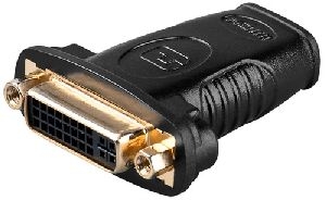 Goobay 68690 HDMI™/DVI-I-Adapter, vergoldet, HDMI™-Buchse (Typ A), Schwarz - HDMI™-Buchse (Typ A) >
