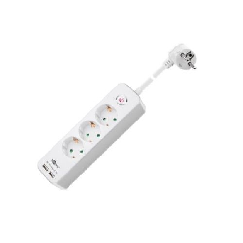 Goobay 41264 Steckdosenleiste 3-fach mit Schalter und USB VPE Retail Box Mindestbestellmenge 1