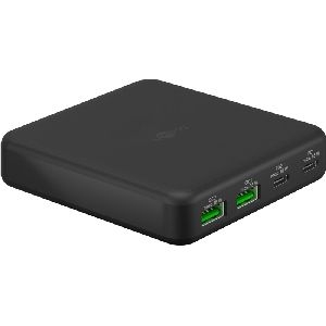 Goobay 61772 USB-C™ PD GaN Multiport-Tischladegerät (65 W) schwarz Farbversion: schwarz