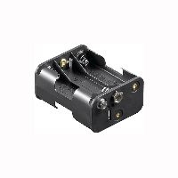 Goobay 11467 6x AA (Mignon) Batteriehalter, Schwarz - Druckknopf