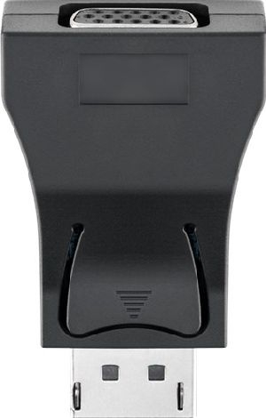 Goobay 63489 DisplayPort™-/VGA-Adapter 1.1, vergoldet Farbversion: Schwarz