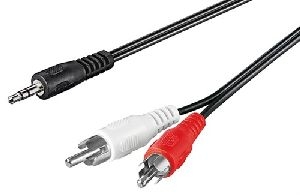 Goobay 50779 Audio Adapterkabel AUX, 3,5 mm Klinke zu Stereo Cinch-Stecker Kabellänge: 20 m VPE Cable Tag Mindestbestellmenge 1