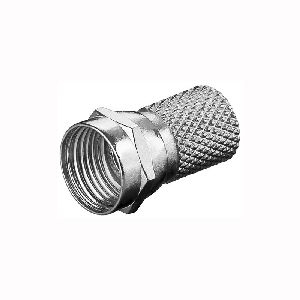 Goobay 11623 Aufdreh-F-Stecker 7,0 mm Anschluss, Gehäusematerial: Zink VPE Bulk Mindestbestellmenge 100