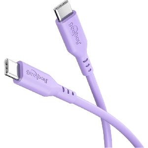 Goobay 77745 USB-C™-Silikonkabel, 1,5 m, lila VPE Sleeve Mindestbestellmenge 1