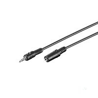 Goobay 50431 Kopfhörer- und Audio Verlängerungskabel AUX, 3-pol. 3,5 mm, 2 m, Schwarz - Klinke 3,5 mm Stecker (3-Pin, stereo) > Klinke 3,5 mm Buchse (3-Pin, stereo)