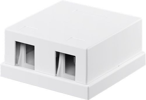 Goobay 79366 Keystone-Leergehäuse 2-port VPE Bulk Mindestbestellmenge 1