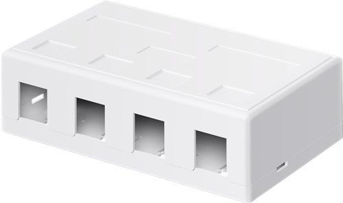 Goobay 79376 Keystone-Leergehäuse 4-port VPE Bulk Mindestbestellmenge 1