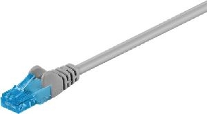 Goobay 55429 CAT 6A Patchkabel, U/UTP, grau Kabellänge: 50 m