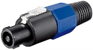 Goobay 50835 PA-Lautsprecherstecker - mit Schraubkontakten und Knickschutz, 4-polig