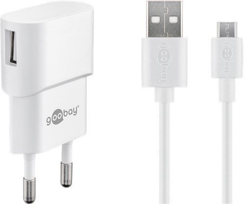 Goobay 45297 Micro-USB-Ladeset (5 W) VPE Retail Polybag Mindestbestellmenge 1