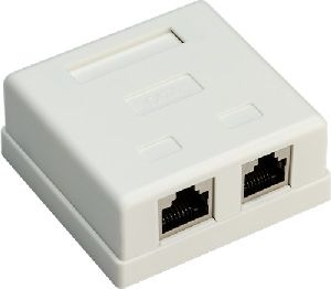 Goobay 77635 2-Port RJ45-Anschlussdose, CAT 6, STP VPE Bulk Mindestbestellmenge 1