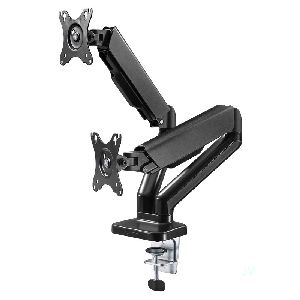 Goobay 58531 Doppel-Monitorhalterung mit Gasdruckfeder, schwarz, :