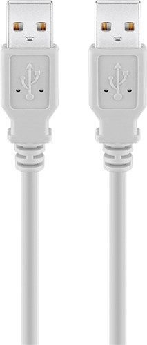 Goobay 93375 USB-A-Kabel, 1,8 m, grau VPE Cable Tag Mindestbestellmenge 10