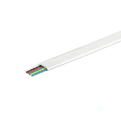 Goobay 93307 Telefonflachkabel 6-adrig, 100 m Rolle, AWG 28, CCA (kupferkaschiertes Aluminium) VPE Cable spool-drum Mindestbestellmenge 1