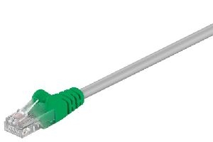 Goobay 68609 CAT 5e Crossover-Patchkabel, U/UTP, grau-grün VPE Cable Tag Mindestbestellmenge 1