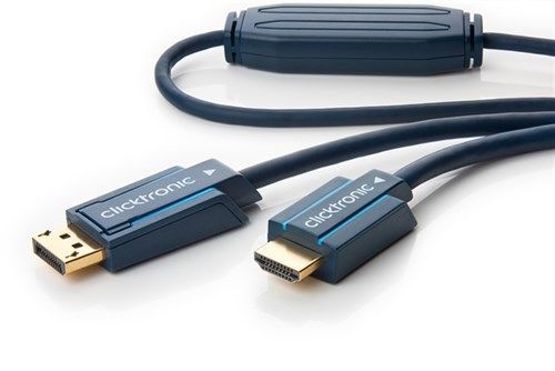 Clicktronic 44927 Aktives DisplayPort-auf-HDMI-Adapterkabel VPE Retail Box Mindestbestellmenge 1