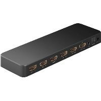 Goobay 58479 Series 2.0 HDMI™-Matrix-Schalter 4 auf 2 (4K @ 60 Hz), Schwarz - zum Umschalten zwische