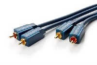 Clicktronic 70381 Cinch-Kabel, stereo, 5 m - Premium-Kabel | 2x Cinch-Stecker 2x Cinch-Stecker |