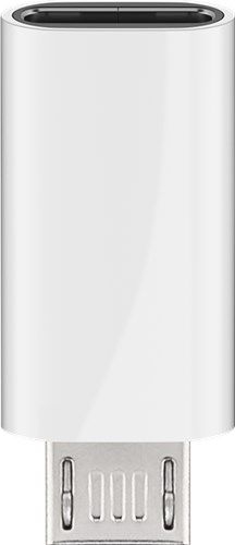Goobay 55550 USB-Adapter Micro-USB auf USB-C™, OTG, weiß VPE Bulk Mindestbestellmenge 1