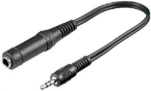 Goobay 50470 Kopfhörer-Adapter, 3,5 mm Stecker zu 6,35 mm Buchse Kabellänge: 0.2 m
