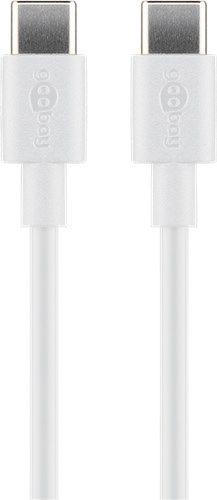 Goobay 66317 USB-C™ Lade- und Synchronisationskabel Kabellänge: 1 m weiß