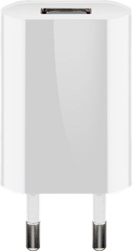 Goobay 44950 USB-A Ladegerät (5 W) weiß Farbversion: Weiß VPE Retail Polybag Mindestbestellmenge 1