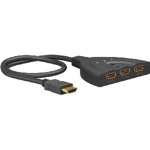 Goobay 58487 HDMI™-Umschaltbox 3 auf 1 VPE Bulk Mindestbestellmenge 1