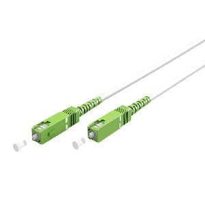 Goobay 59593 Glasfaserkabel (FTTH), Singlemode (OS2) White, (Simplex), 0,5 m VPE Bulk Mindestbestellmenge 1