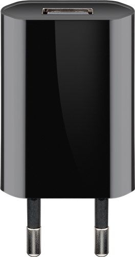 Goobay 44949 USB-A Ladegerät (5 W) schwarz VPE Retail Polybag Mindestbestellmenge 1